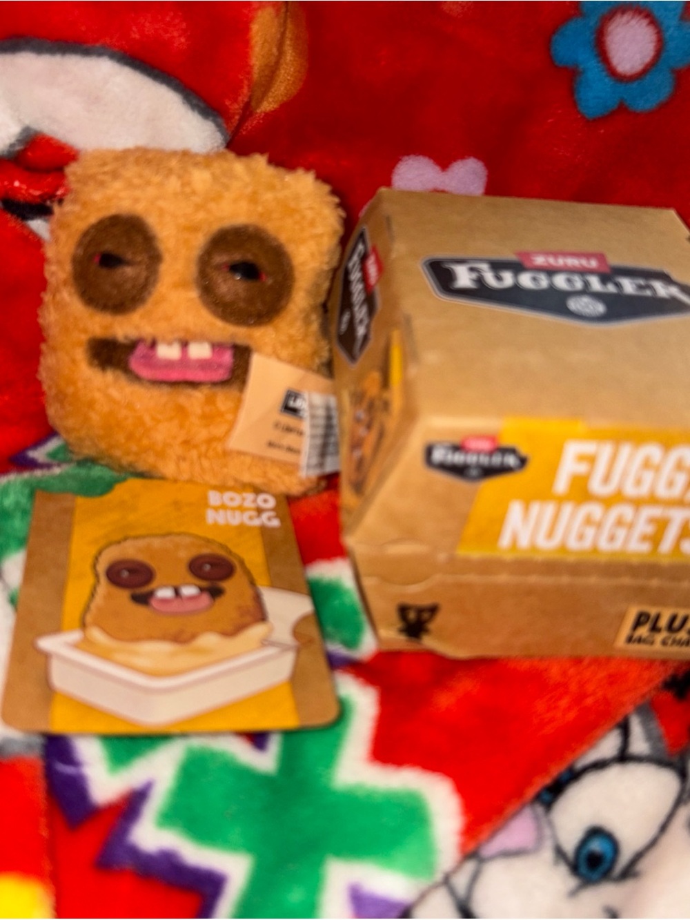 Fuggler Fugg Nugget Bozo Nugg Plush Chicken Nugget Keychain NEW QUICK SHIP - Picture 1 of 3